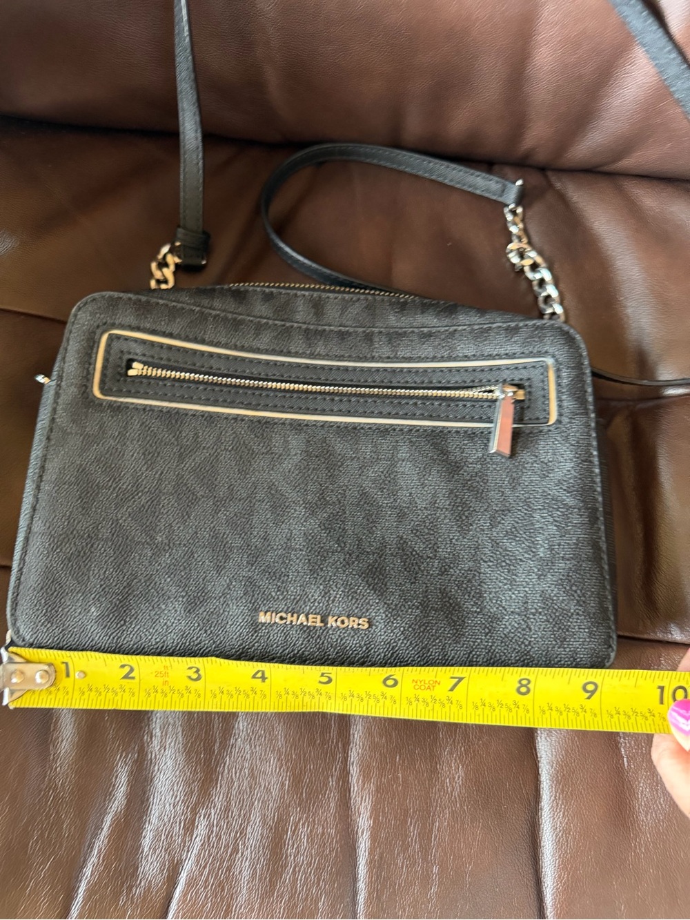 Michael Kors Black Crossbody with Silver-tone Chain and strap NWOT - Picture 8 of 8
